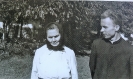 Ks. Aleksander Kustra z mamą, wkrótce po pogrzebie ojca - wrzesień 1963 r.