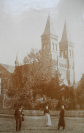 Nowy kościół św. Marcina, 1904 r. Pierwszy od lewej Stanisław Jaśkiewicz