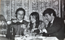 Anna HaêoΣ, Henryk Pleÿniak i Julian Kruczek na zabawie w Bêa╛owej - 1967 r.