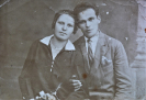 Konstanty Pleÿniak i Antonina Pleÿniak z domu SieΣko z ¥⌐gu lata 40.