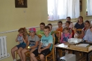 Dzieci z Lecki w błażowskiej bibliotece.