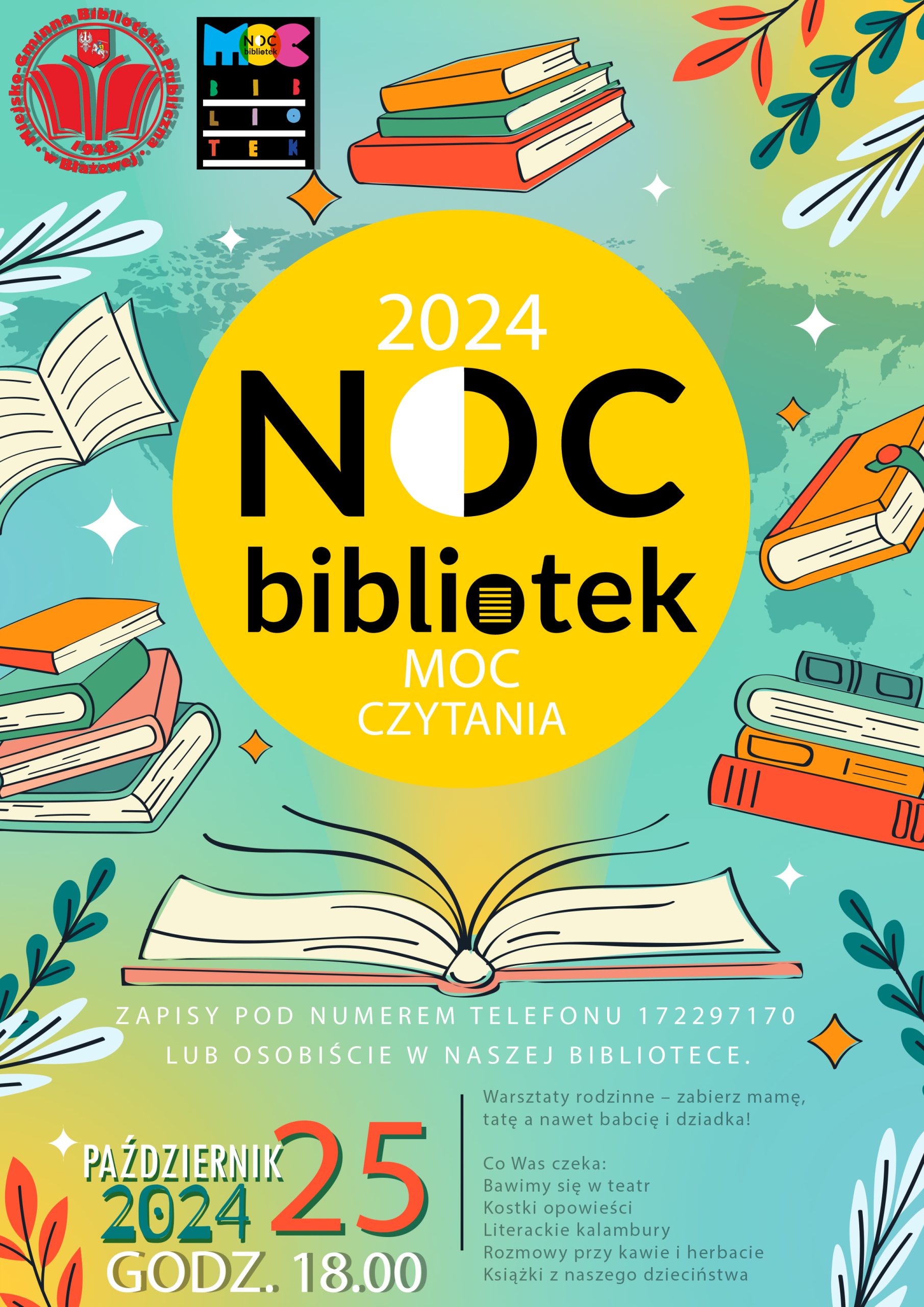 Serdecznie zapraszamy na Noc Bibliotek 2024