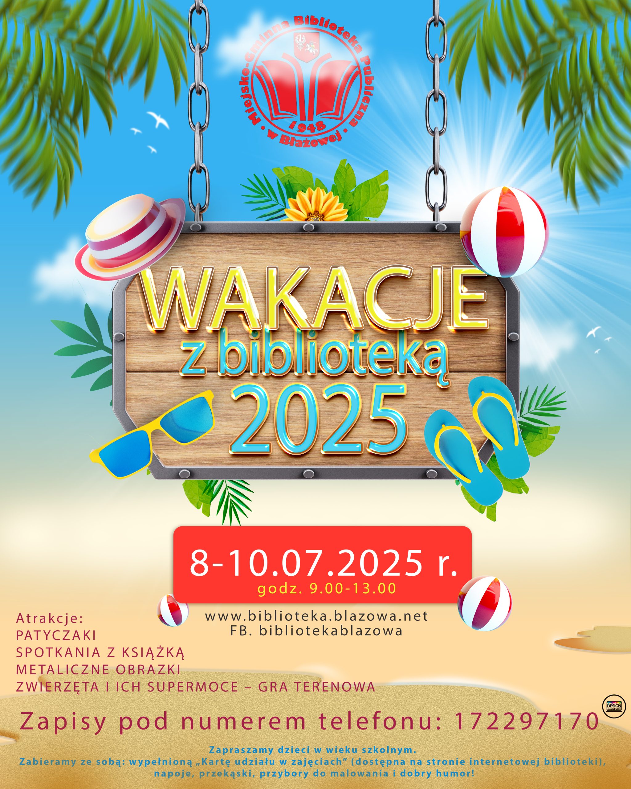 Zapraszamy na wakacje z biblioteką