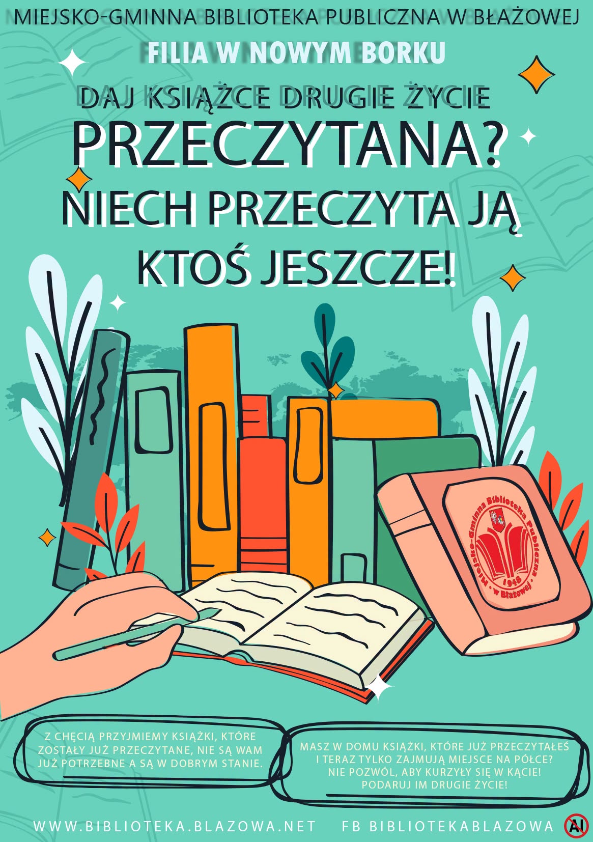 Podaruj książki bibliotece